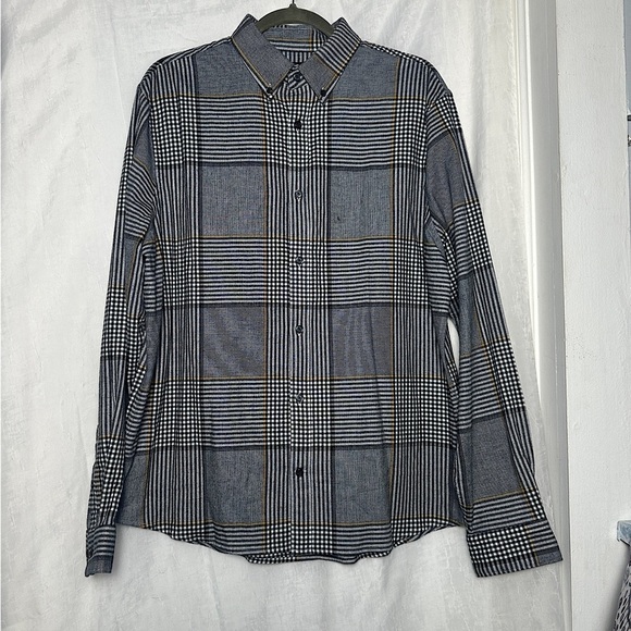3/$20 💥 Express NWT Men’s Plaid Cotton Casual Button Down Shirt | Size Large - Picture 1 of 17